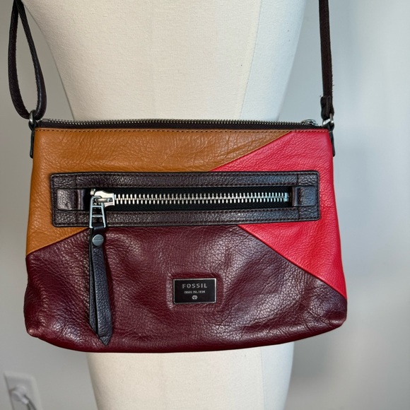 Fossil Dawson Crossbody Shoulder Leather Handbag